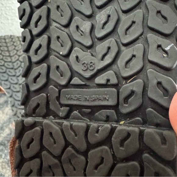 Coastal Bohemian Menorquina Avarca Spain Leather Sandals Size 38 Flats Vacation - Picture 7 of 9